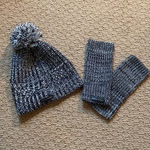Rebecca Minkoff beanie and arm warmers